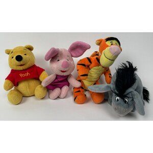 Disney Winnie The Pooh Piglet Tigger & Eeyore Plush Toys Set